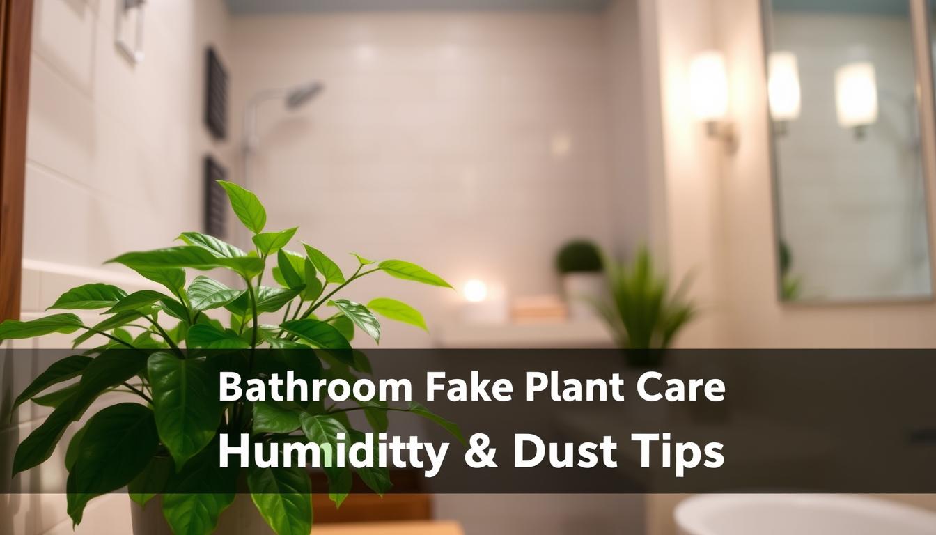 bathroom fake plant care