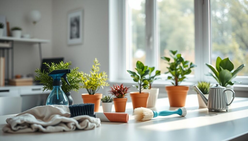 cleaning routine for artificial plants
