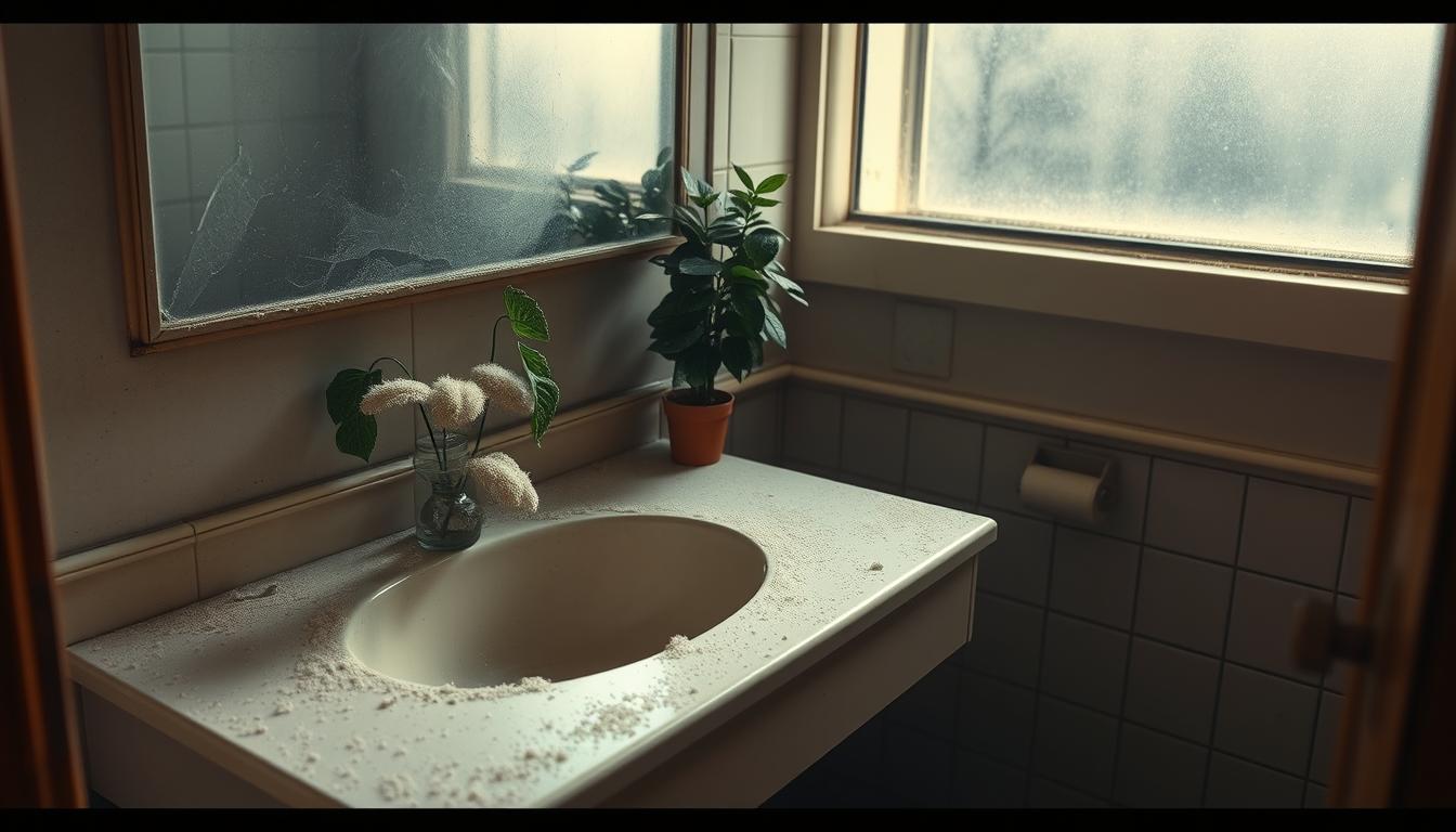 dust accumulation in humid bathrooms