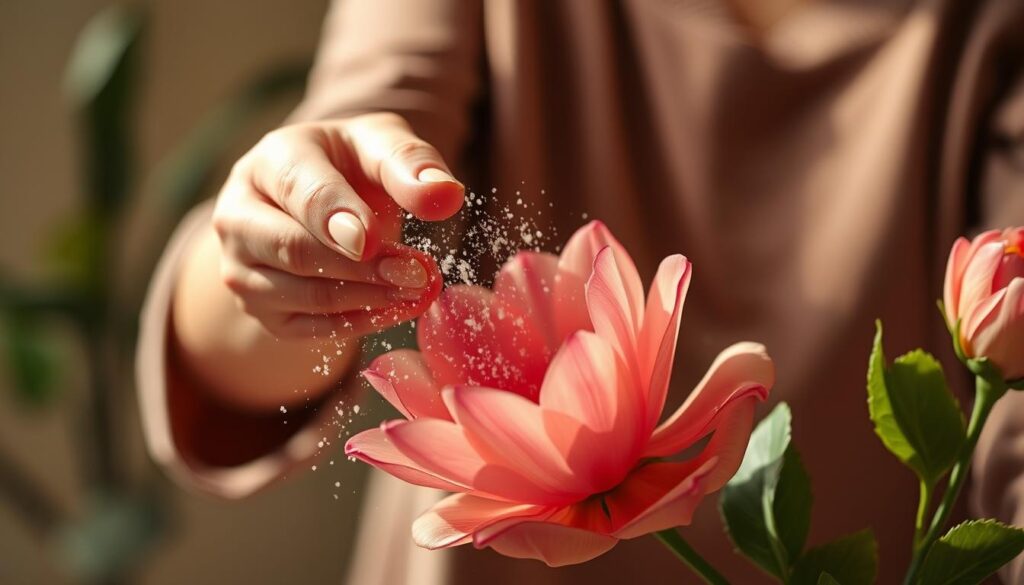 salt cleaning method for artificial flowers