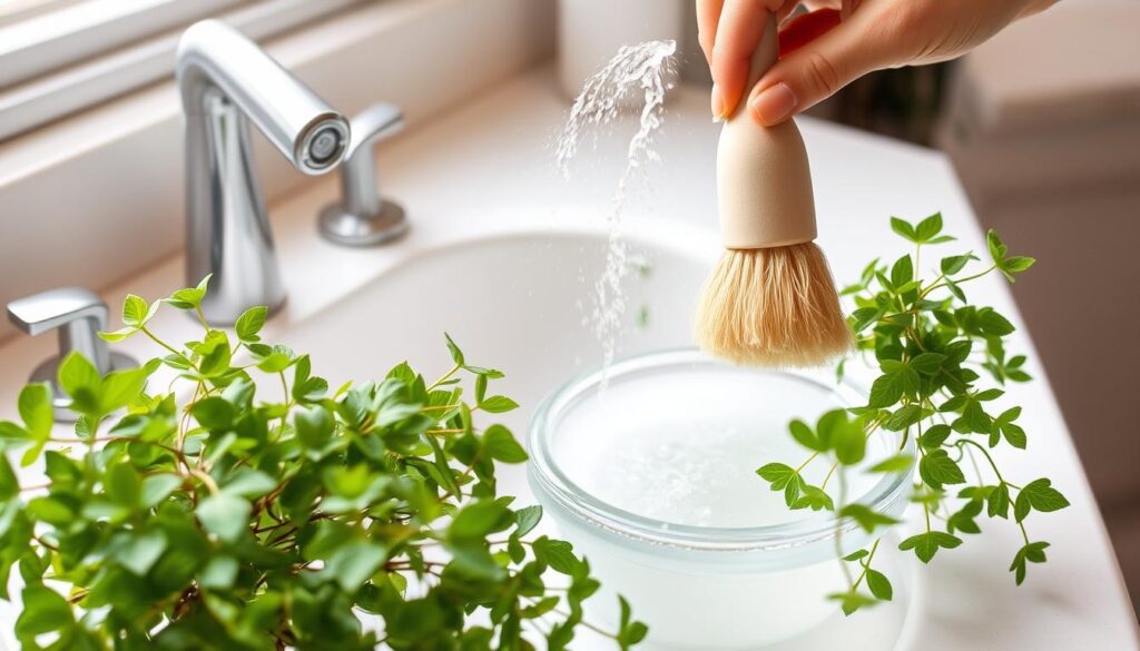 washing faux plants