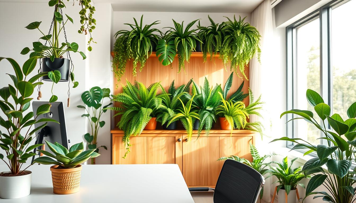 artificial plants in wellness workspaces