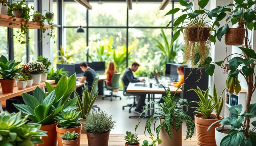 benefits of office plants