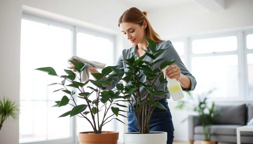 cleaning artificial plants