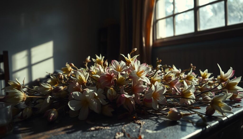 fading artificial plants