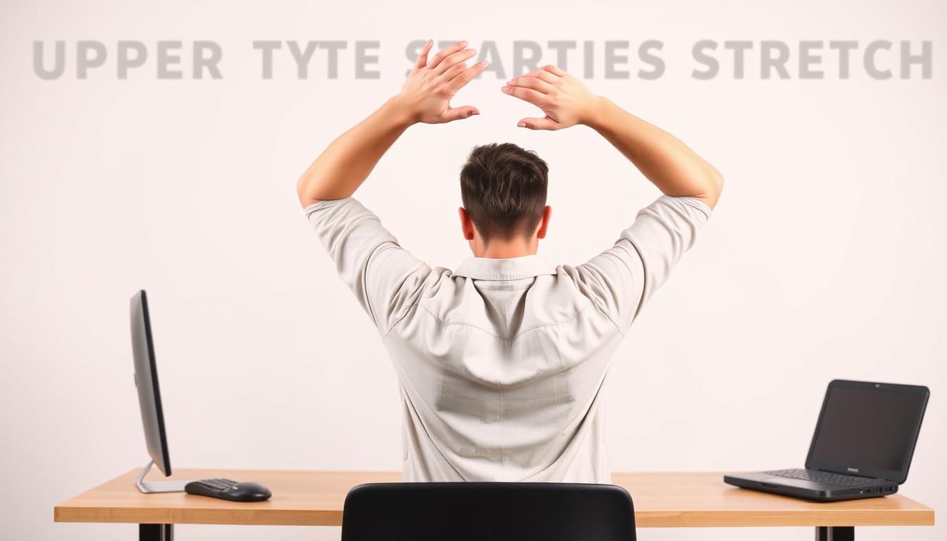 Upper trapezius stretches for desk workers