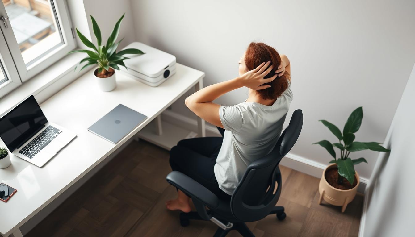 desk job relief through neck and shoulder exercises