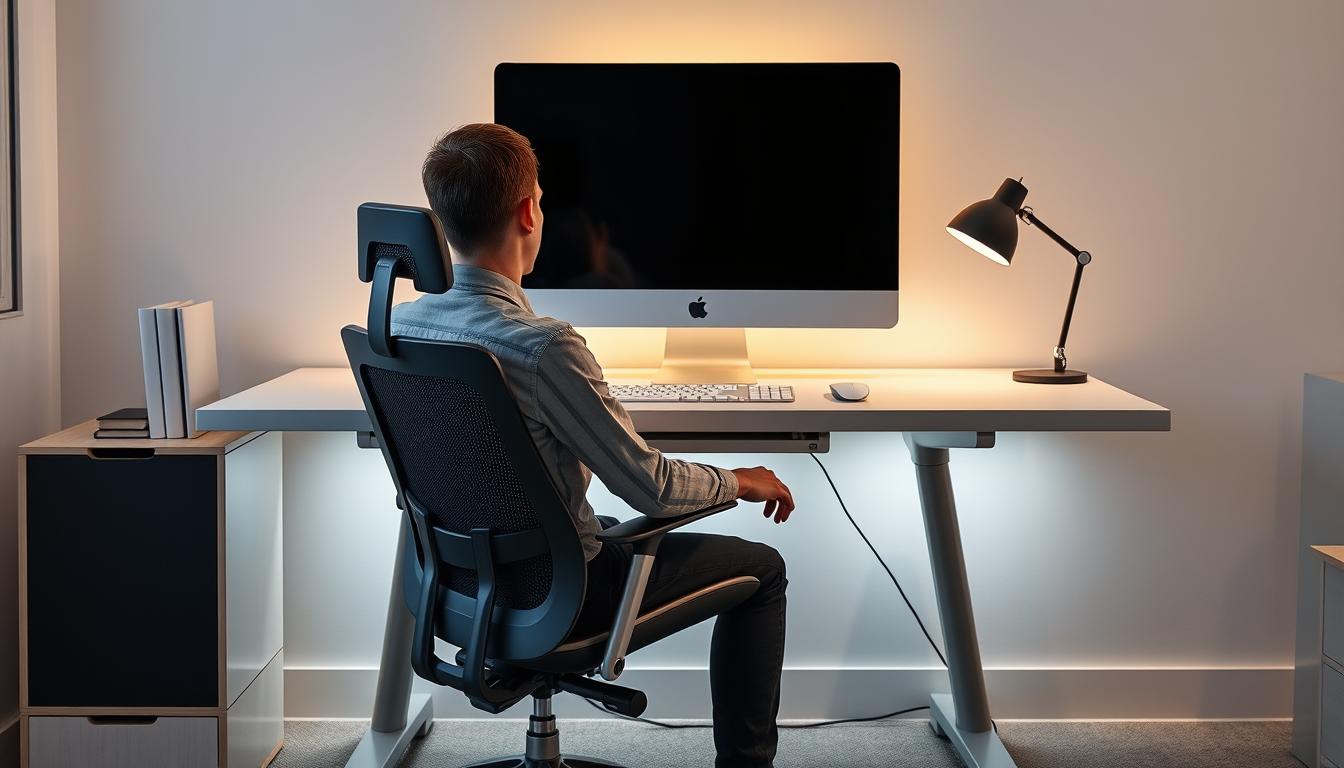 neck-friendly workstation