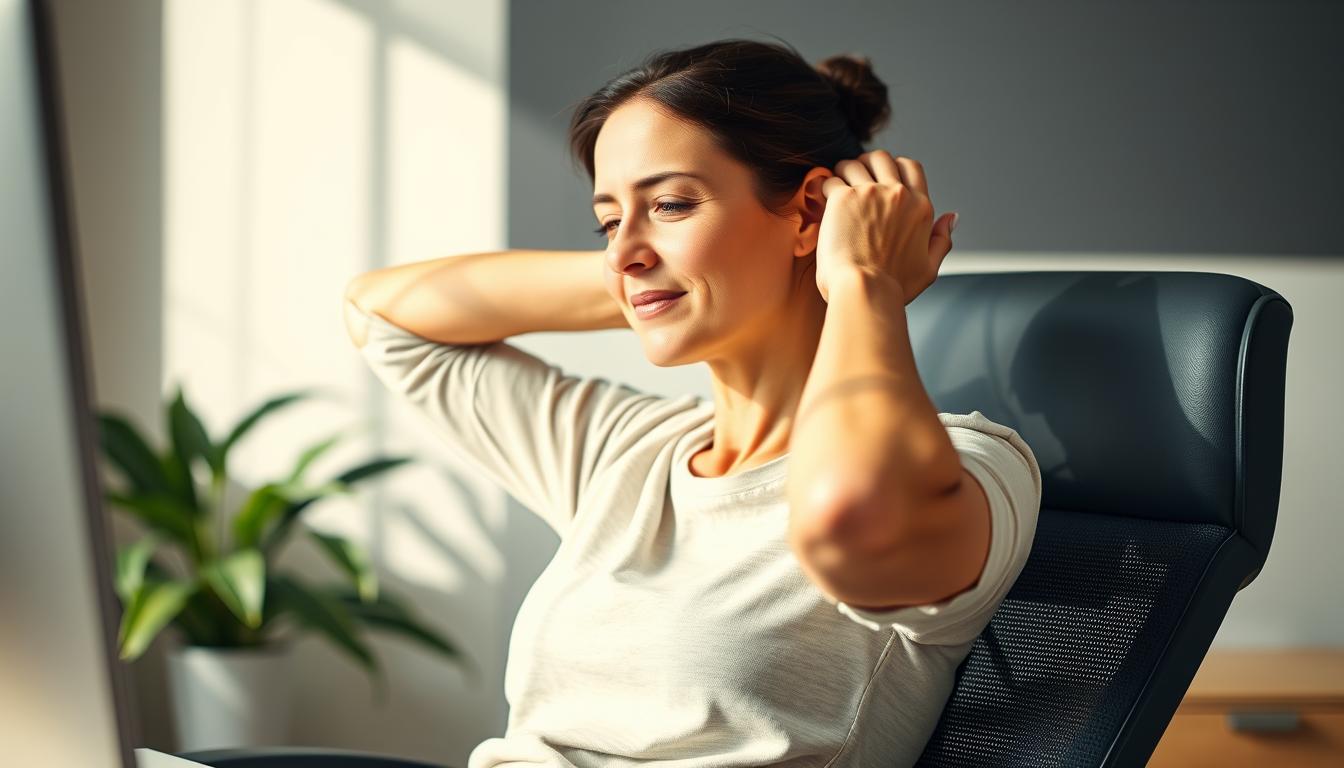 seated neck stretches for relief